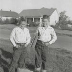 1954c Walt and Bill Garrison on College Street