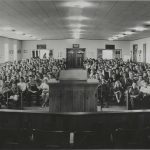 1955c Central Baptist Church interior