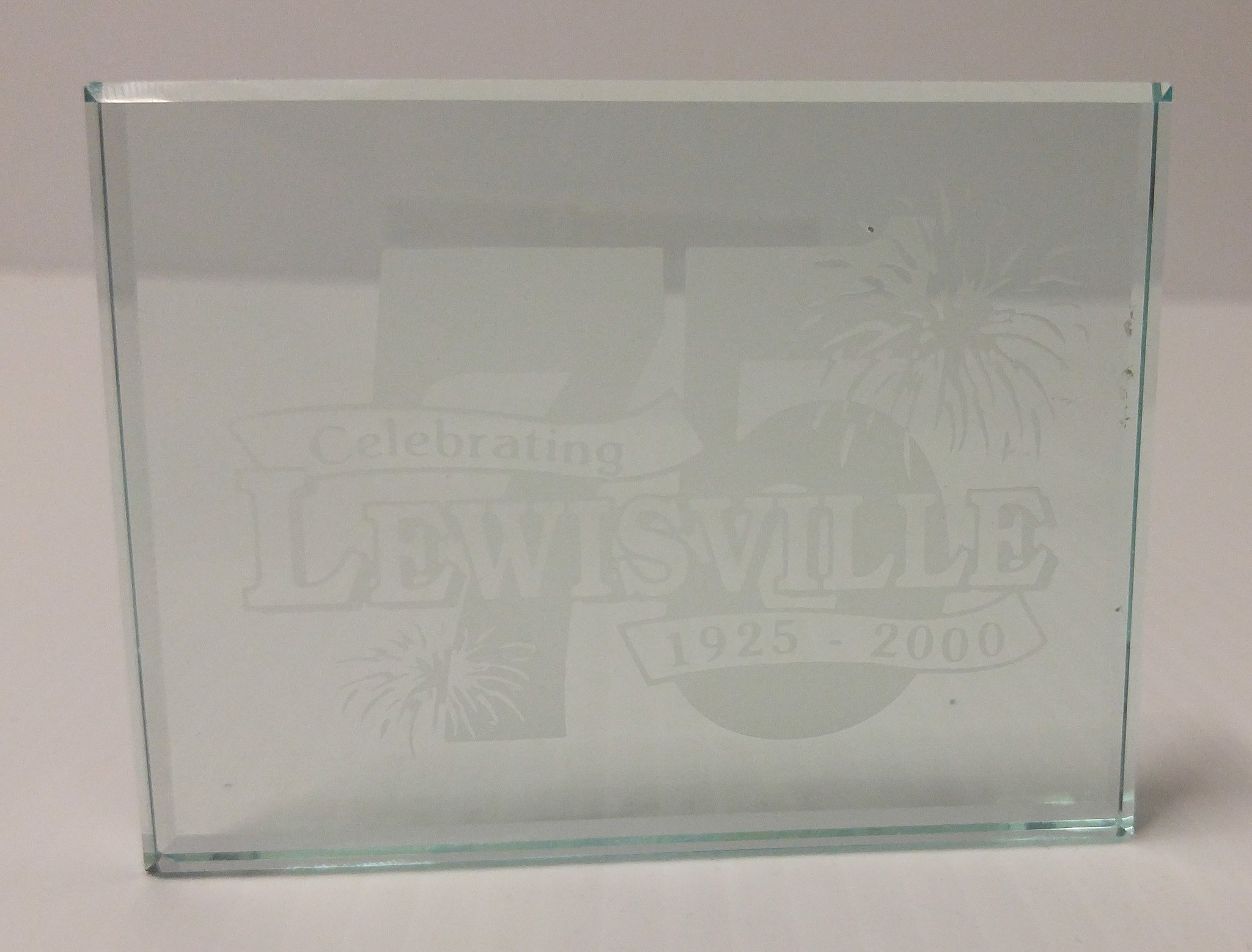 2000 Glass Block – Lewisville 75th Anniversary