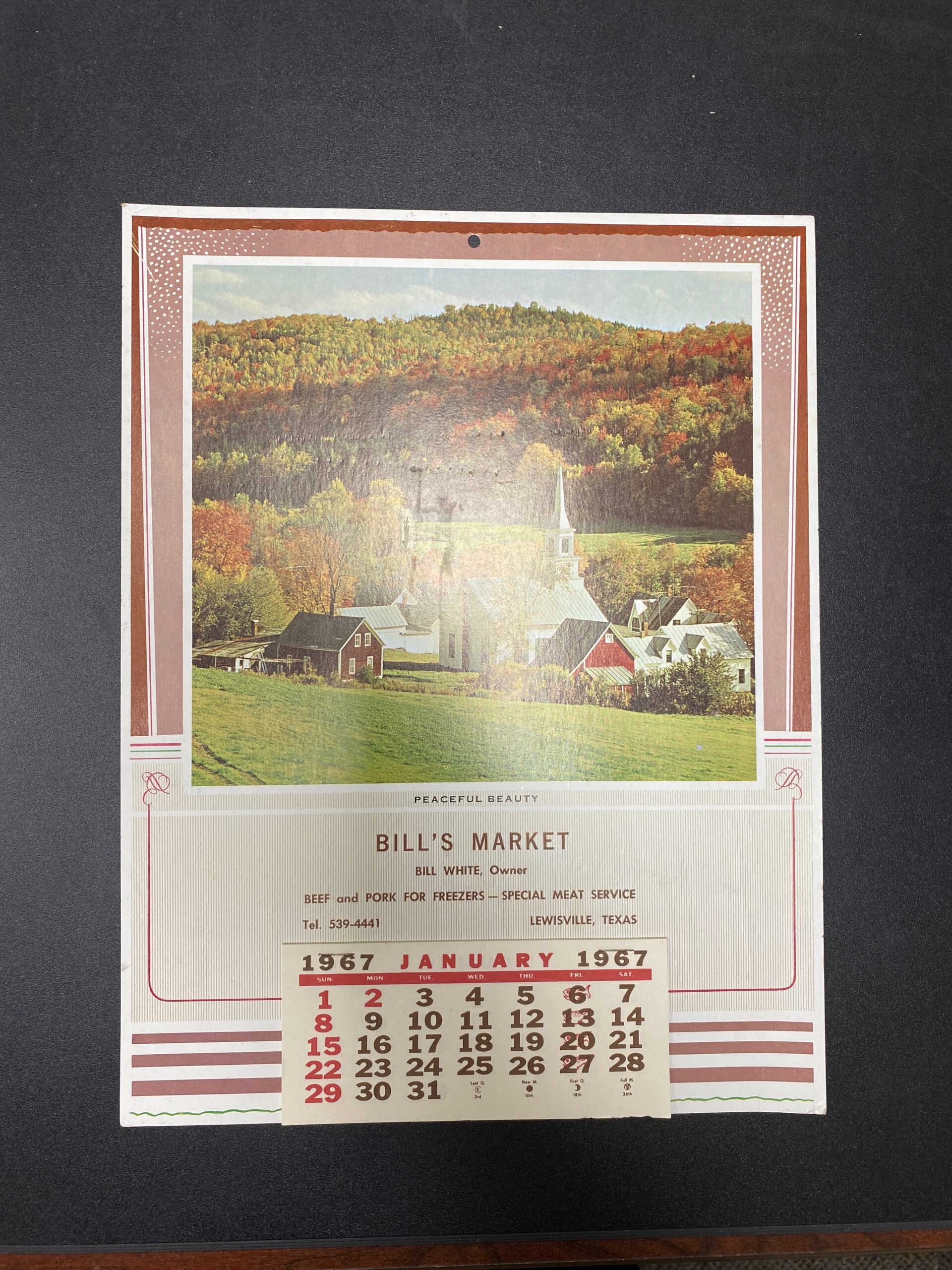 1967 Calendar – Bill’s Market